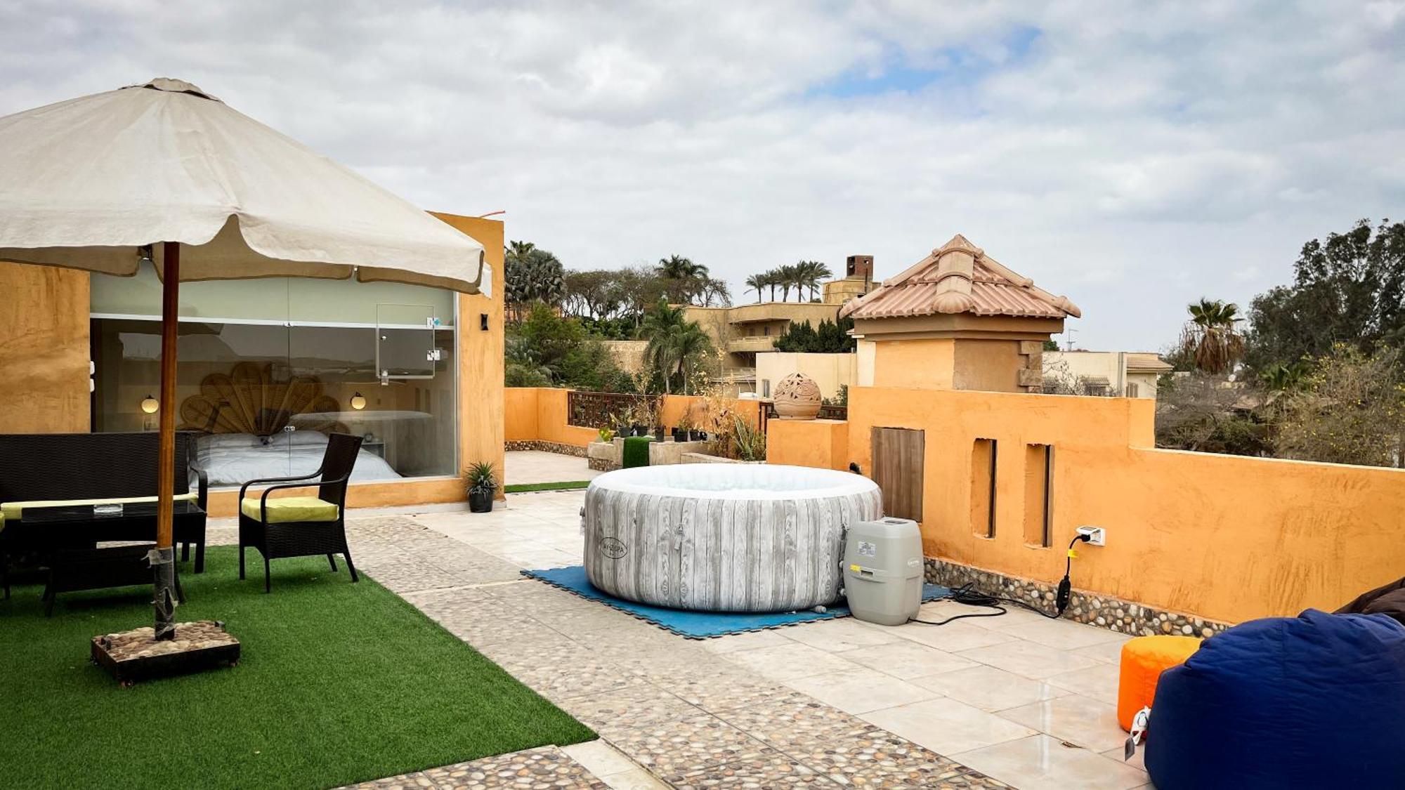 Апартаменти Boho Getaway With Pyramids View & Jacuzzi Giza Екстер'єр фото